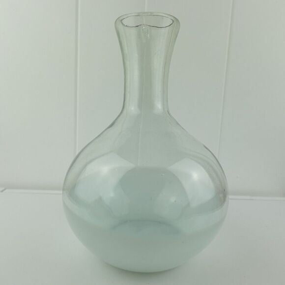 Verve Culture Hand Blown Glass Carafe Made In Jalisco Mexico Frosted Bottom - Picture 2 of 8